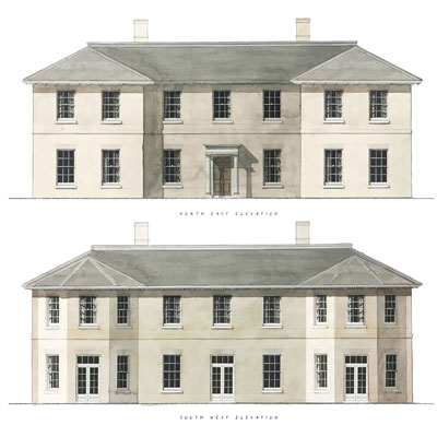 Elevations of a New House in Berkshire, Francis Terry 2019.