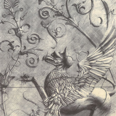 Plasterwork design of Griffin by Francis Terry, 1990.