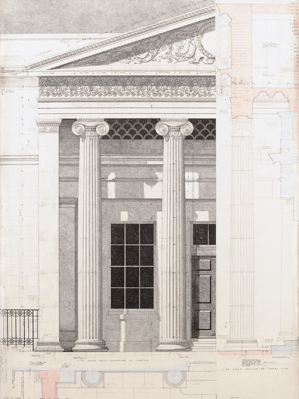 Working drawing of Portico