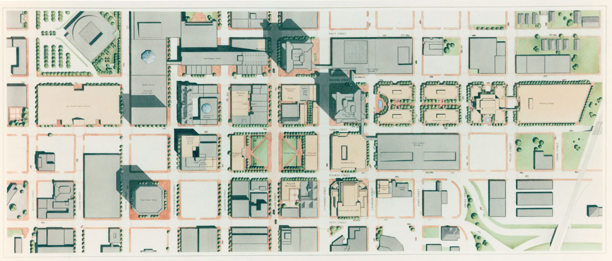 Site plan of downtown Fort Worth