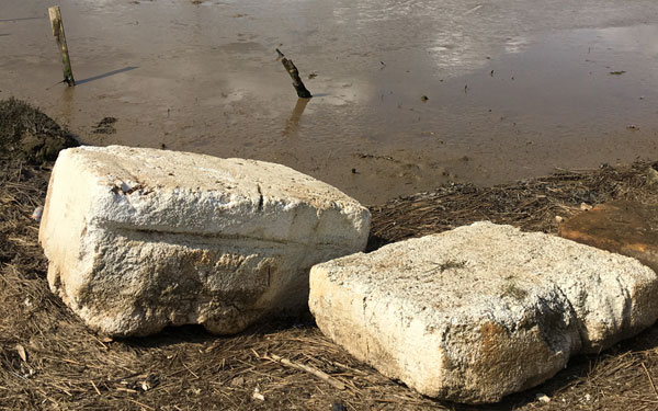 Blocks of polystyrene