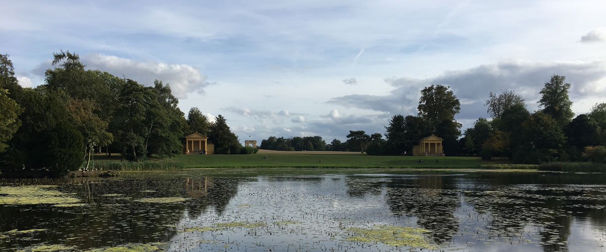 South lawn with Octagon lake