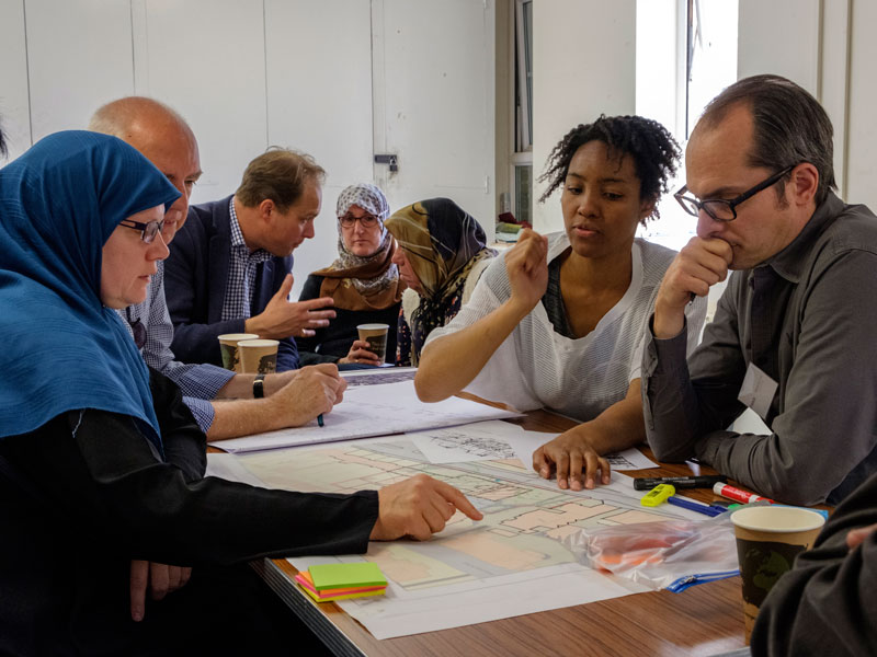 Francis Terry helping at a community design workshop