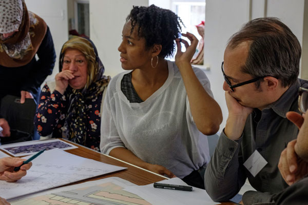 Francis Terry helping at a community design workshop