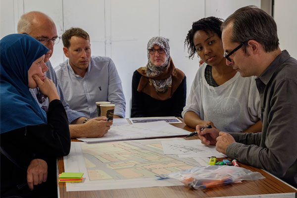 Francis Terry helping at a community design workshop