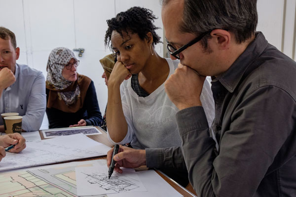 Francis Terry helping at a community design workshop