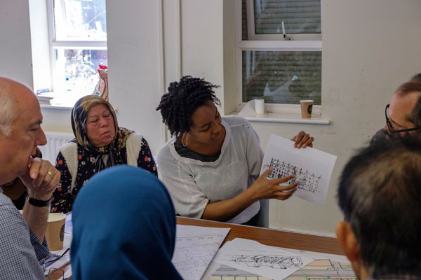 Francis Terry helping at a community design workshop