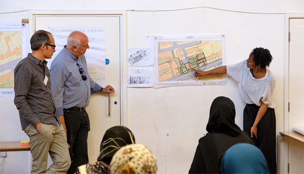 Francis Terry helping at a community design workshop