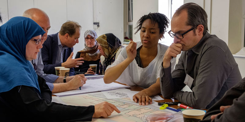 Francis Terry helping at a community design workshop