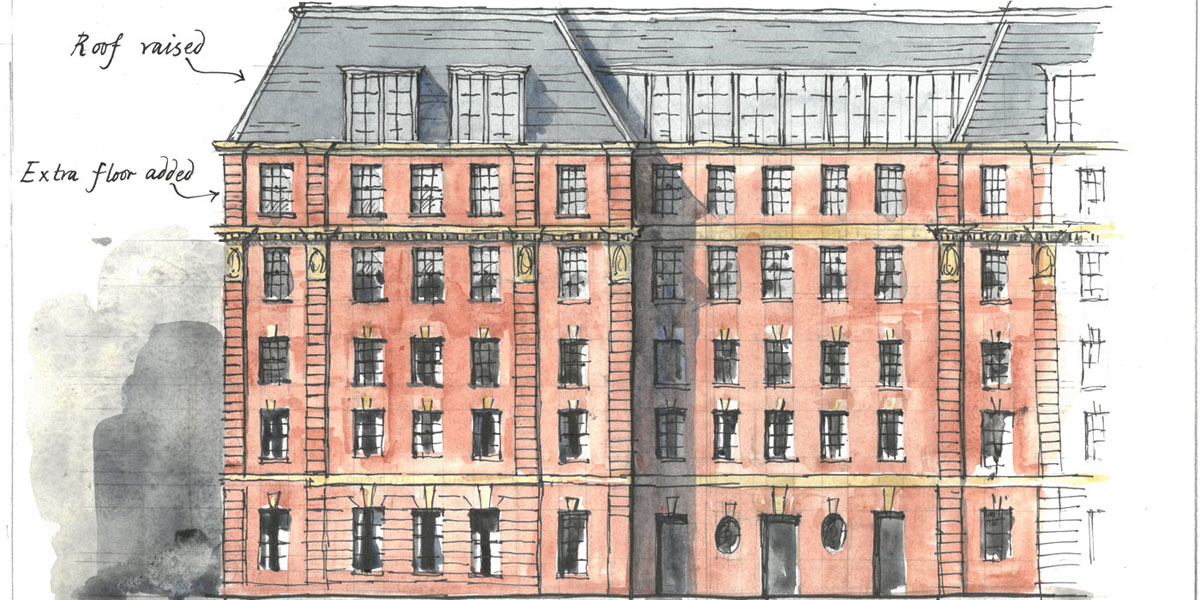 Proposed alterations to the Sutton Estate, Chelsea by Francis Terry, 2018.