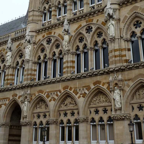 Facades showing the rich architecture history of Northampton.