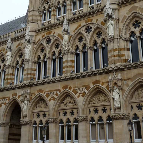 Facades showing the rich architecture history of Northampton.