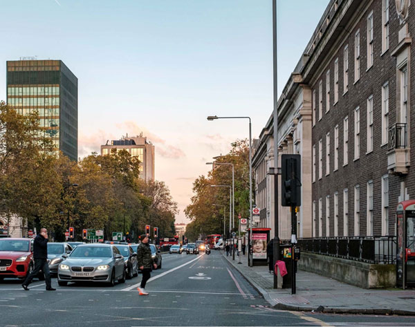 Euston Road looking East.